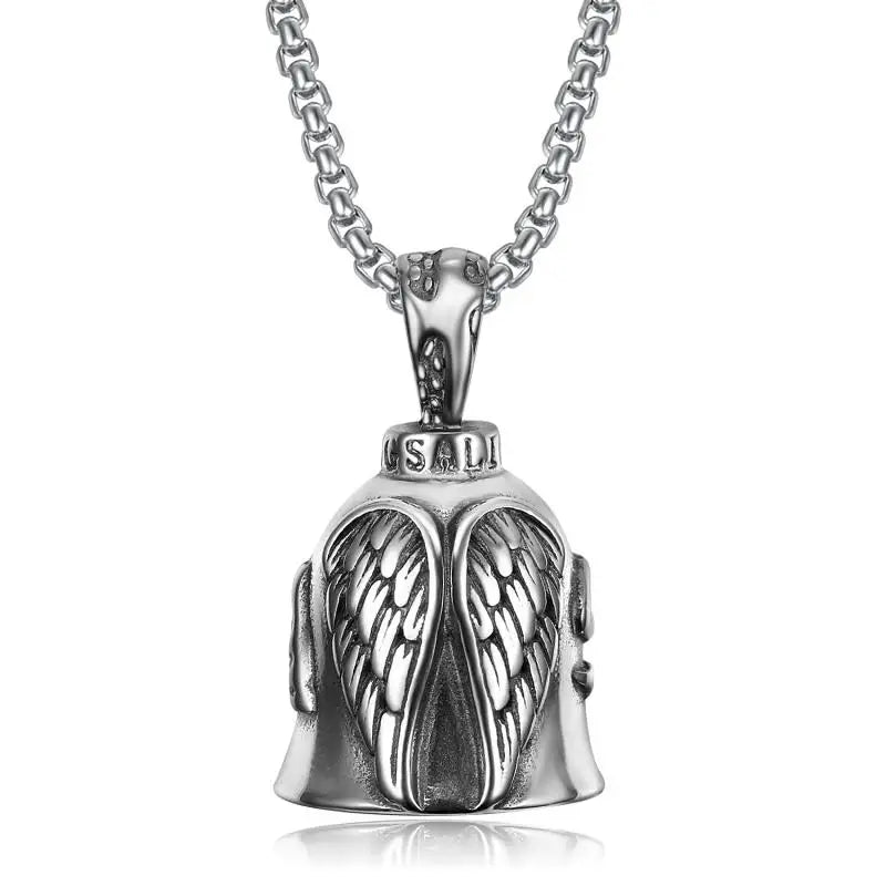 🌟 Colgante Alas de Arcángel Miguel Punk - Joyería para Hombres con Estilo Biker 🏍️✨