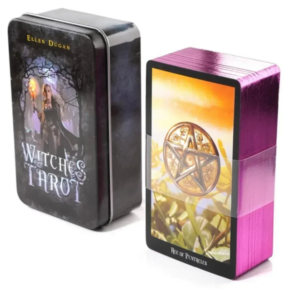 Tarot Oculto Luna Lapin Sueños Lúcidos – 78 Cartas Del Toro para Principiantes con Guía y Caja Metálica 🔮✨