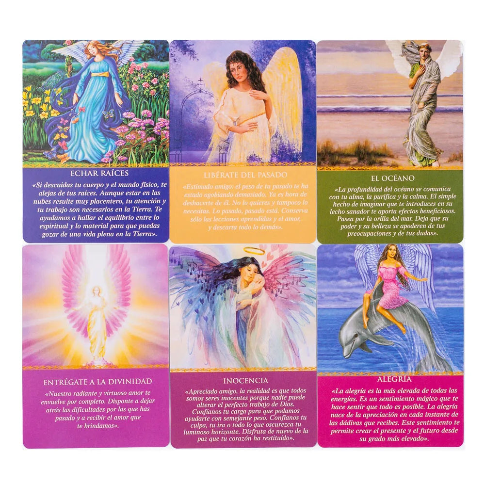 Tarot -Oráculo Guía Diaria de Tus Ángeles – 44 Cartas en Español para Adivinación y Conexión Espiritual 🌟🔮