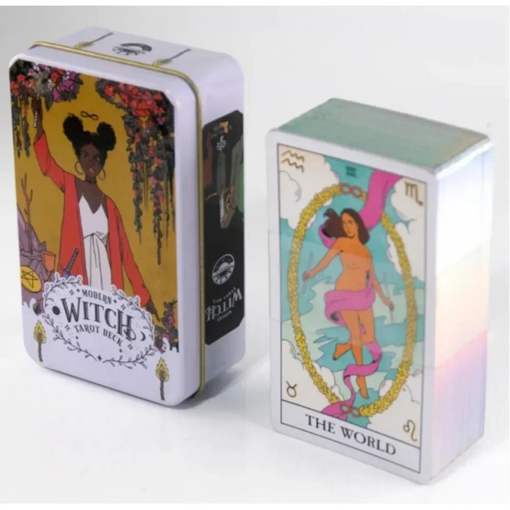 Tarot Oculto Luna Lapin Sueños Lúcidos – 78 Cartas Del Toro para Principiantes con Guía y Caja Metálica 🔮✨