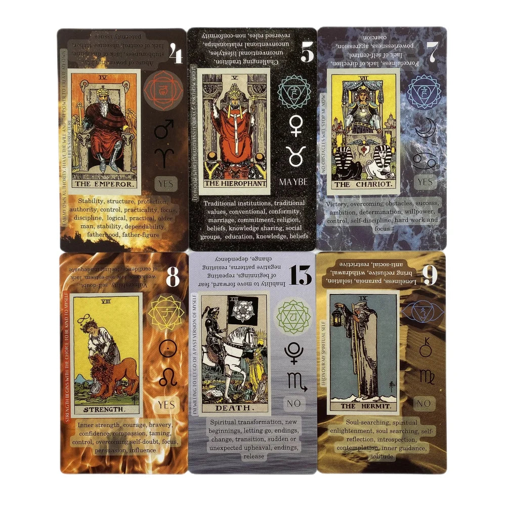 Tarot para Iniciantes Oráculo com Significados nas Cartas Palavras-chave Chakra Invertido Planeta Zodíaco Elemento Médio Tamanho Magro Espanhol