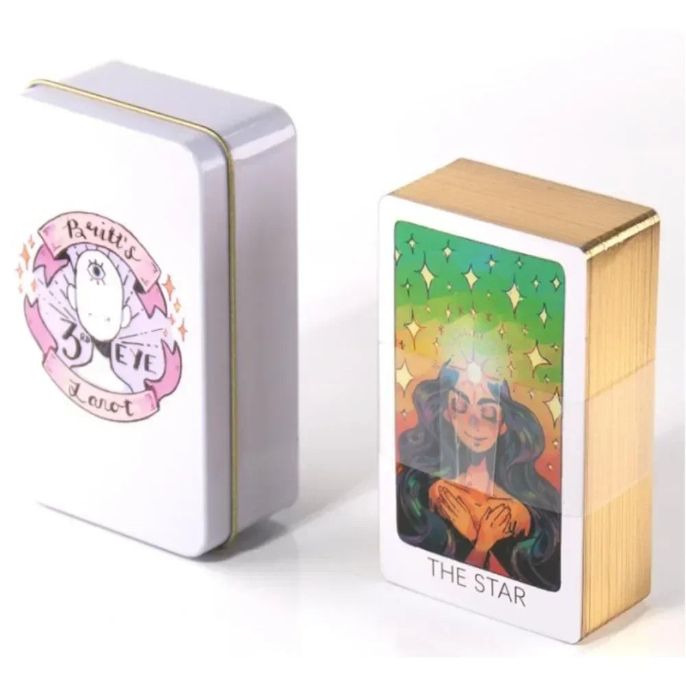 Tarot Oculto Luna Lapin Sueños Lúcidos – 78 Cartas Del Toro para Principiantes con Guía y Caja Metálica 🔮✨