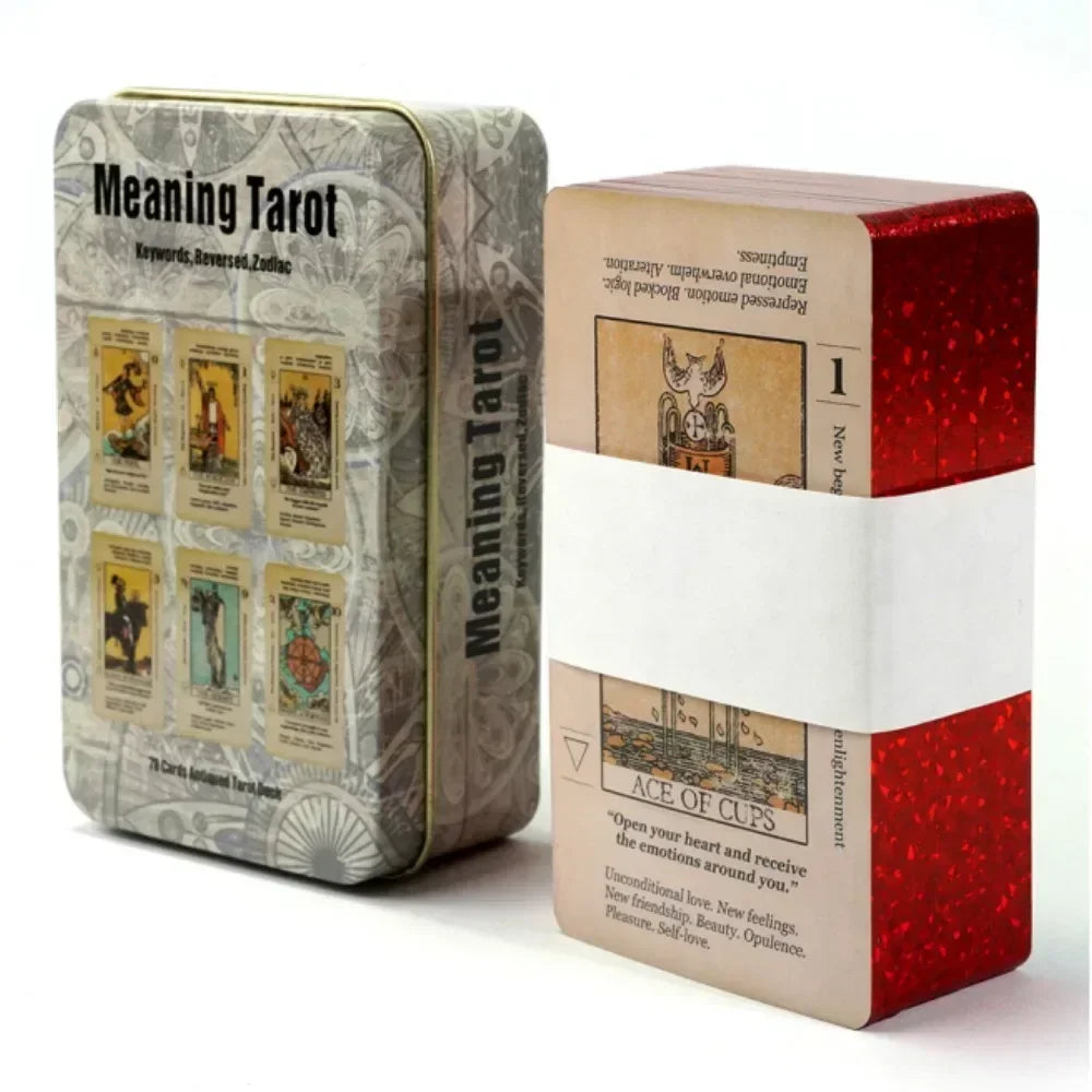 Tarot Oculto Luna Lapin Sueños Lúcidos – 78 Cartas Del Toro para Principiantes con Guía y Caja Metálica 🔮✨