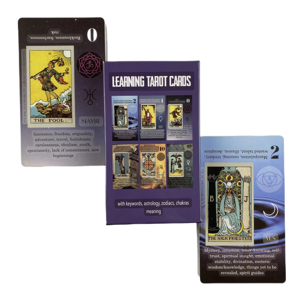 Tarot para Iniciantes Oráculo com Significados nas Cartas Palavras-chave Chakra Invertido Planeta Zodíaco Elemento Médio Tamanho Magro Espanhol
