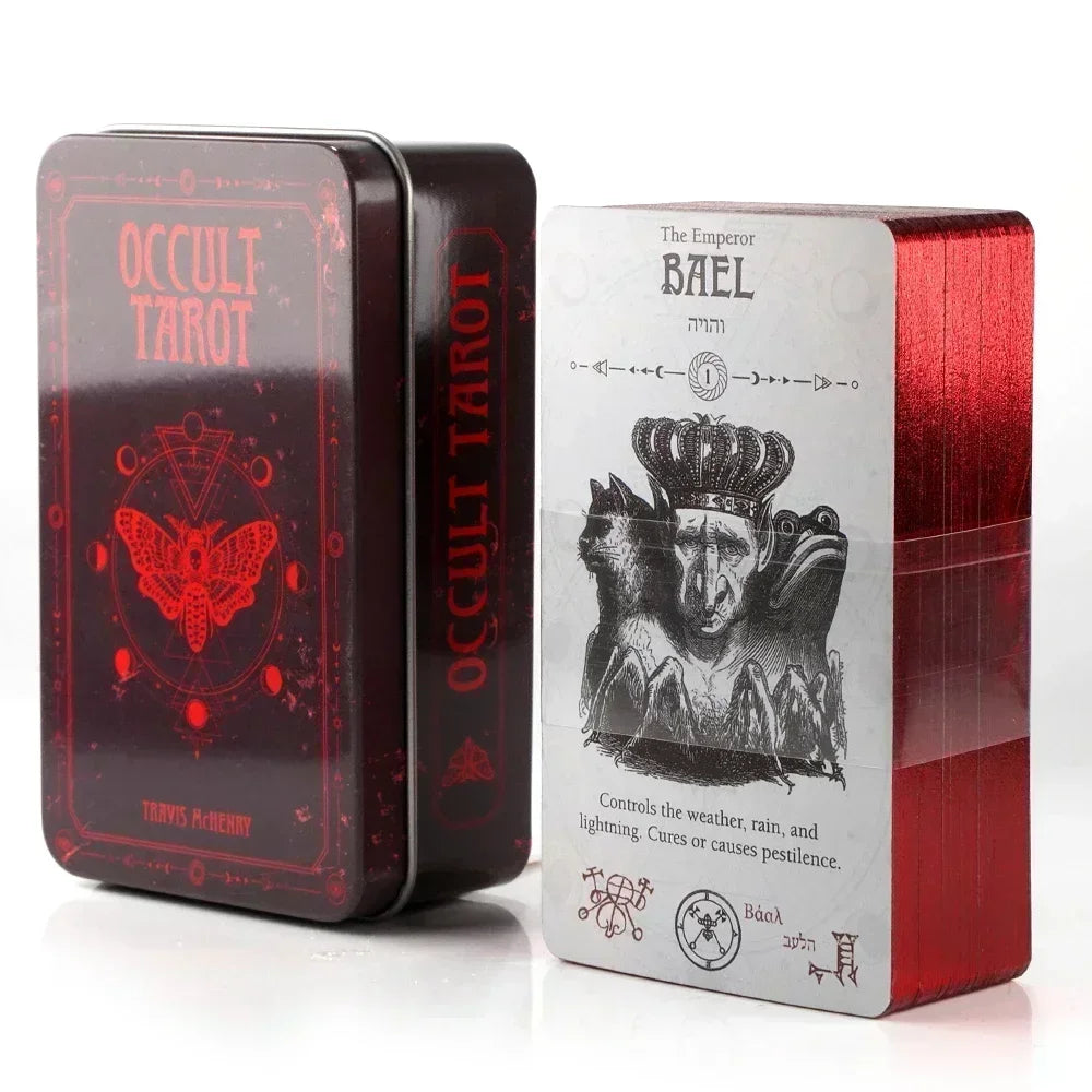Tarot Oculto Luna Lapin Sueños Lúcidos – 78 Cartas Del Toro para Principiantes con Guía y Caja Metálica 🔮✨