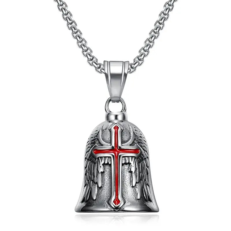🌟 Colgante Alas de Arcángel Miguel Punk - Joyería para Hombres con Estilo Biker 🏍️✨