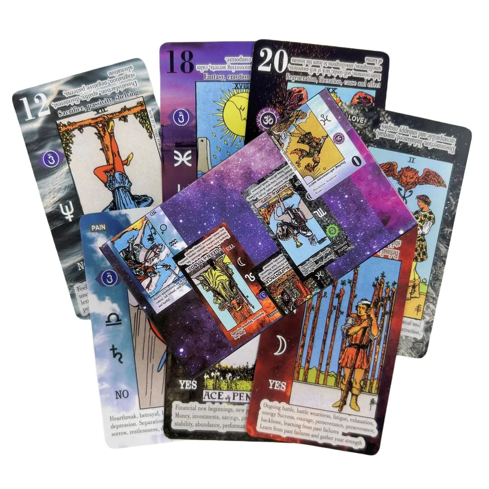 Tarot para Iniciantes Oráculo com Significados nas Cartas Palavras-chave Chakra Invertido Planeta Zodíaco Elemento Médio Tamanho Magro Espanhol