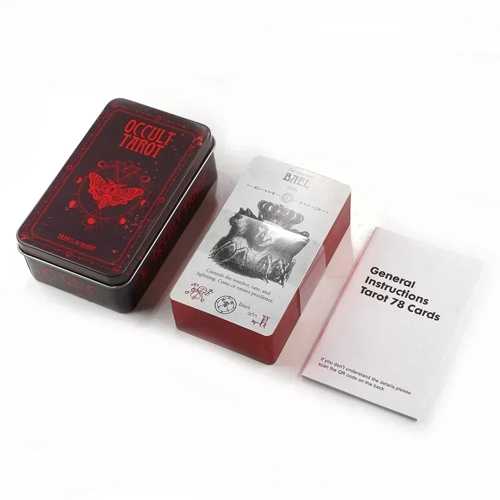 Tarot Oculto Luna Lapin Sueños Lúcidos – 78 Cartas Del Toro para Principiantes con Guía y Caja Metálica 🔮✨