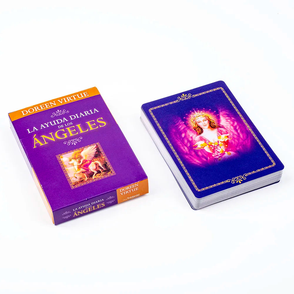 Tarot -Oráculo Guía Diaria de Tus Ángeles – 44 Cartas en Español para Adivinación y Conexión Espiritual 🌟🔮