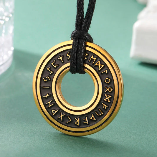 🌟 Collar Vikingo de Runas Nórdicas - Joyería en Acero Inoxidable con Símbolos Paganos y Elder Futhark ⚔️✨
