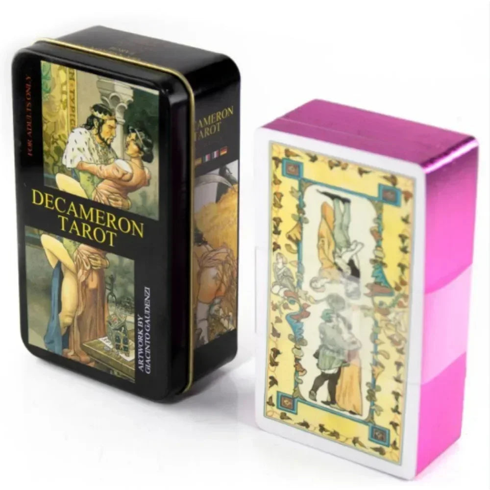 Tarot Oculto Luna Lapin Sueños Lúcidos – 78 Cartas Del Toro para Principiantes con Guía y Caja Metálica 🔮✨
